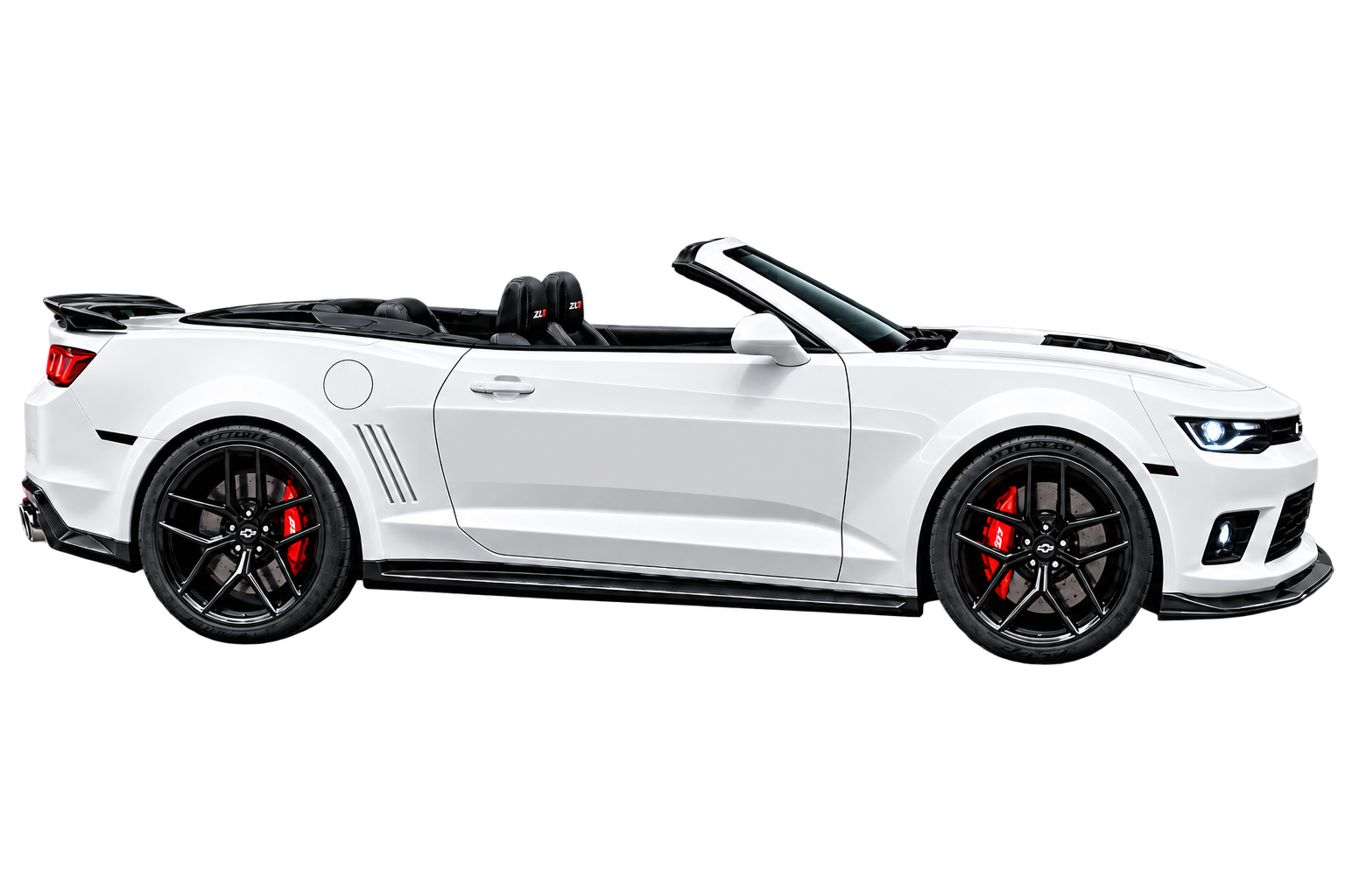 Carro esportivo branco de lateral